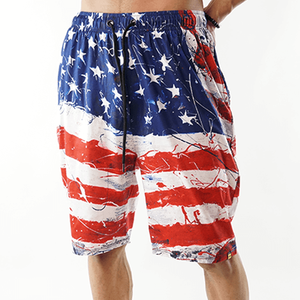 <b>Men's</b> Quick Dry Board Shorts Green Black Leaf Pattern Drawstring Waist Casual Swim <b>Trunks</b> Short Length Polyester Fabric - Product Image 6