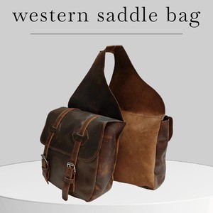Bolsa de Sillín para Caballo Estilo Western, de Cuero Genuino, para Montar a Caballo, Accesorios Ecuestres |   Bolsa de Cuero para Silla de Montar de Estilo Western - Product Image 2