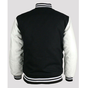 <b>Plus</b> <b>Size</b> Wholesale Custom Made Letterman Baseball College Team Woolen With <b>leather</b> Sleeves Men's School Blank <b>Jackets</b> - Product Image 6
