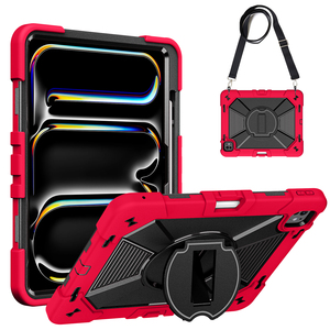 เคสแท็บเล็ตกันกระแทกอย่างดีสำหรับ <span class=keywords><strong>iPad</strong></span> <span class=keywords><strong>Pro</strong></span> 13 M4/M5 พร้อมขาตั้งแบบมั่นคง สายสะพายไหล่ 3 ชั้น สำหรับโรงเรียนและธุรกิจ - Product Image 2