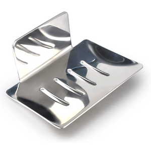 Stainless Steel Soap Holder Hotels <b>Bathroom</b> Product 2 Tire <b>Bathroom</b> Storage Holder <b>Drain</b> Design Soap Holder - Product Image 3