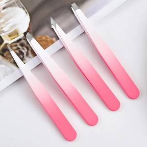 Pinzas de Precisión para Pestañas de Acero Inoxidable de Alta Calidad con Punta Suave de 10 mm de Longitud, Agarre Perfecto y Mango Rosa de Morje Surgical - Product Image 1