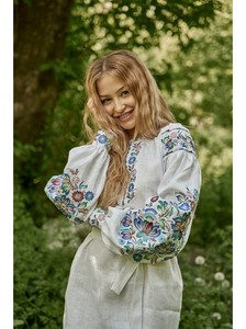 <b>Women</b> Summer Dresses Boho <b>White</b> Embroidered Midi Dress <b>Women</b> Lantern Sleeve High Waist Tie <b>Belt</b> A-Line Casual Summer Dress - Product Image 4
