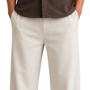 Wholesale <b>Mens</b> Wide Leg <b>Trousers</b> Custom Elastic Waist Relaxed Fit Side Pockets Full Length Open Hem Casual <b>Lounge</b> Wear OEM ODM B - Product Image 3