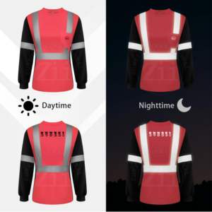 Sweat-shirt de sécurité haute visibilité ZUNEZI, classe 1 ANSI, imperméable, LED, réfléchissant, FR, respirant, avec fermeture éclair - Product Image 4