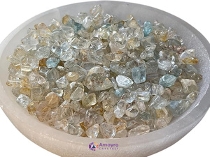 Figurines en cristal de topaze citron gravées, 3-5 mm, thème ange, pierre de guérison, vente en gros, décoration maison et fêtes, Gujarat AMAYRA - Product Image 5