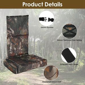 Foldable Camouflage Waterproof Oxford Cloth <b>Tree</b> <b>Stand</b> Seat Replacement Deer Hunting Climber Cushion Accessory - Product Image 4