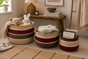 Hot Selling High Quality Handmade Woven Seagrass Eco-Friendly <b>Plant</b> <b>Basket</b> Handles Indoor Belly <b>Basket</b> <b>for</b> Clothing Storage - Product Image 6