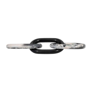 Collier en résine à maillons larges style vintage, mélange de couleurs, punk, ajouré, gros maillons ronds, longue chaîne en résine acrylique, art mural - Product Image 2