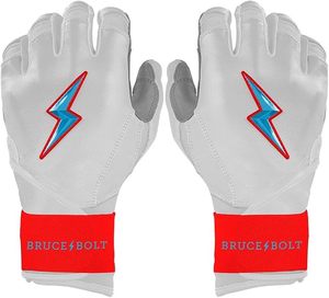 ถุงมือตีเบสบอลหนังแท้รุ่นดั้งเดิม BRUCE BOLT แบบข้อมือยาว ปิดด้วยแถบตีนตุ๊กแก สำหรับมือขวา/ซ้าย ปรับขนาดและสีได้ - Product Image 4