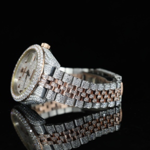 Reloj Mecánico de Lujo con Moissanita de Excelente Calidad, Correa de Acero Inoxidable, Cristal de Zafiro, para Hombre, Estilo Hip Hop, Resistente al Agua 10 Bar - Product Image 3