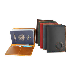 Ready to Ship Stock Crazy Horse Leather Passport Cover Genuine Leather Passport <b>Holder</b> <b>Travel</b> <b>Document</b> Organizer with Card Slots - Product Image 5