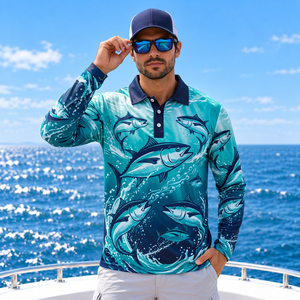 Polo de pêche léger 160 GSM pour hommes, vente en gros pour les magasins d'articles de sport - Product Image 5