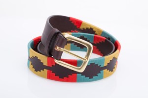 Ceinture Polo Personnalisée en Cuir Véritable avec Broderie Tissée de Haute Qualité, Étui en Cuir de Vachette Pleine Fleur, Ceintures et Sacs de Taille LPB-0008 - Product Image 4