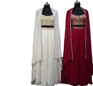 Blusa Lehenga de seda Choli bordado pesado borlas tonos pastel cosido Dupatta para bodas indias festivales de Diwali a granel - Product Image 1