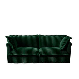 Divano Moderno a 2 Posti con Rivestimento in Velluto a Coste, Seduta Profonda, Cuscini Imbottiti per Soggiorno - Product Image 5