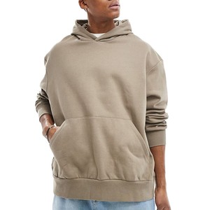 Sweat à capuche en molleton de coton premium, coupe oversize, style streetwear, épais, avec logo personnalisé brodé - Product Image 4