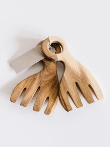 Natural Finish Wooden <b>Salad</b> Hand Mixer Multipurpose Wooden <b>Salad</b> Tossing <b>Tool</b> for Kitchen - Product Image 3