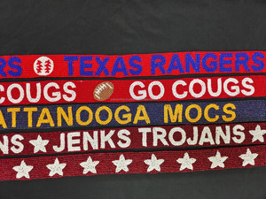 Beaded <b>Bag</b> Straps With Team Names And Sequins Colorful Fashion <b>Accessories</b> For <b>Bags</b> Custom Design - Product Image 6
