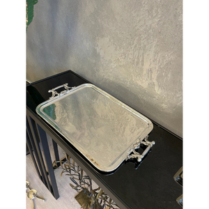 <b>Mirror</b> Polished Stainless Steel Round Shape Serving <b>Tray</b> Platter With Handles Elegant Silver Home Decor Kitchen Serving Supplies - Product Image 6