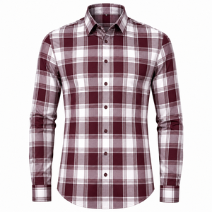 เสื้อเชิ้ตแขนยาวผู้ชาย MEGAMAPLE ปกคอปก ป้องกันรอยยับ กระดุมแถวเดียว น้ำหนัก 140 กรัม ผ้าฝ้ายป๊อปลิน 100% สไตล์ฤดูใบไม้ร่วง - Product Image 1