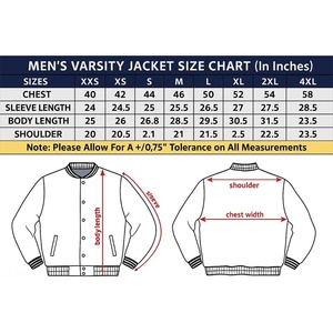 เสื้อแจ็คเก็ตวาร์ซิตี้ผู้ชาย ผ้าขนสัตว์ 100% แขนยาว สไตล์เบสบอล ติดป้าย  ออกแบบโลโก้ตามสั่ง - Product Image 3