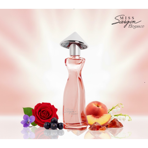 Perfume Miss Saigon Elegance Ruby de Vietnam, 50 ml, Aroma a Rosas y Melocotones Frescos, EDP, Spray de Larga Duración para Uso Diario Femenino - Product Image 1