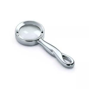 Lupa metálica con marco resistente, perfecta para lectura detallada de mapas e inspección de documentos - Product Image 1