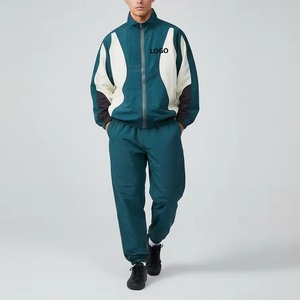 Custom Logo Nylon Fabric Baggy Zipper Hoodie Waterproof Reflective <b>Wind</b> <b>Breaker</b> Jogger Track Suit Windbreaker Tracksuit for Men - Product Image 5