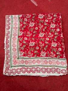 ผ้าพันคอผ้าฝ้ายสีชมพูอ่อนสำหรับผู้หญิง พิมพ์ลายดอกไม้ด้วยมือ ผ้าคลุมไหล่สำหรับฤดูร้อน ผ้าพันคอฮิญาบ ผ้าพันคอแบบผูก - Product Image 5