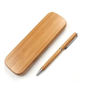 Support à stylos en bois avec fentes, personnalisable, prix compétitif, fabrication professionnelle, boîte à stylos rectangulaire en bois naturel moderne - Product Image 3