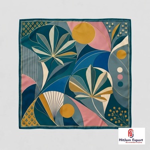 Premium Custom Digital Printed Square <b>Scarf</b> Lightweight OEM ODM Manufacturer Corfu Custom Fabric Products Wholesale - Product Image 1