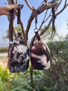 Hair <b>On</b> Hide Fur Leather Shoulder <b>Bag</b> Stylish Trending Travel Handbag Cowhide Fur Stylish Easy to <b>Carry</b> Multi Uses Money Belt - Product Image 2