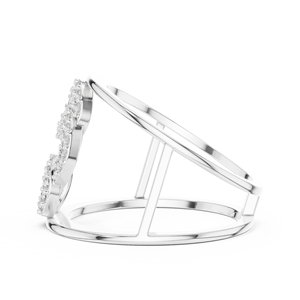 Ensemble de bagues en diamants de laboratoire ETERNAL CIRCLES, or blanc 18 carats plaqué rhodium, taille brillant, certifié, pour fiançailles, soirée, mariage, glamour - Product Image 3