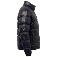 Veste matelassée en coton noir pour homme, col montant, fermeture éclair, imperméable, respirante, coupe-vent, streetwear, vêtements d'extérieur décontractés pour l'hiver