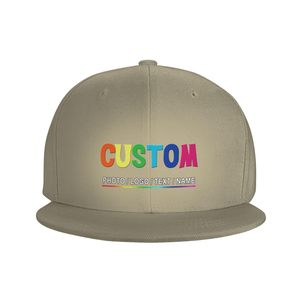 Casquette Snapback Personnalisée 6 Panneaux Unisexe en Sergé de Coton avec Broderie Logo Lettres Arc-en-ciel sur Panneau Avant, Style Urbain Décontracté - Product Image 1