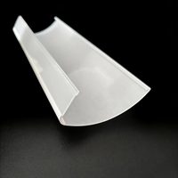 Diffuseur linéaire LED, lentille en polycarbonate PC translucide pour éclairage commercial et de bureau, taille personnalisée, fabrication OEM