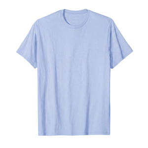 T-shirt en jersey de coton blanc pour homme, manches courtes, col rond, coupe classique, couleur unie, décontracté - Product Image 5