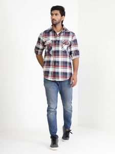 Chemise pour homme, vêtements de plein air fonctionnels au meilleur prix, à carreaux écossais, acheter directement auprès d'un fournisseur indien au prix de gros - Product Image 4