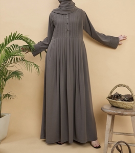 Nouvelle Abaya Traditionnelle Islamique Noire Magnifique pour Femme, Style Saoudien, en Polyester Respirant, Longueur Cheville, Collection Printemps 2026, Dubaï - Product Image 1