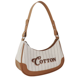 Bolso de Hombro Retro Personalizado al por Mayor para Mujer, Estilo Preppy, con Forro de Lona, Bordado, Elegante, Versátil, a Rayas, para Verano - Product Image 5