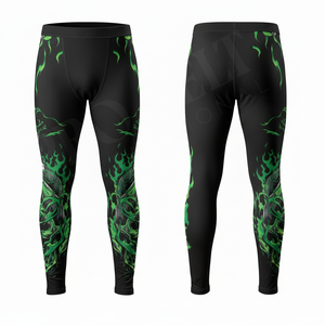 Leggings de compression personnalisés imprimés à prix de gros, respirants pour le sport, la course, la gym et le fitness - Product Image 4