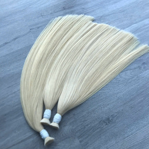 Precio de fábrica 100% Raw Virgin Vietnamese Human Bulk Hair Bone Straight 60 ASH Color Super Double Drawn Hair Extensions - Product Image 6