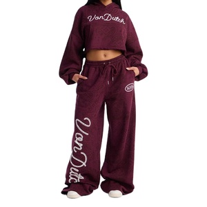 Custom logo Side <b>Strips</b> Women Tracksuit Women's Sweatsuit Jogging Fleece Suit Joggers Pants Sweat Track Suit Gym Wears - Product Image 1