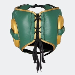 Protector de cabeza personalizado al por mayor de alta calidad hecho con cuero vacuno 100% genuino para entrenamiento de MMA y kickboxing para adultos - Product Image 4