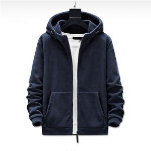 Chaqueta de lana con capucha personalizada para hombre, abrigo cálido informal y suelto, con nuevo diseño de cremallera, a prueba de viento, para invierno, talla grande - Product Image 2
