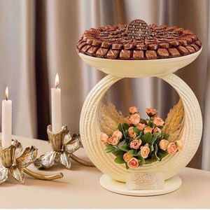 Decorative chocolate tray elegant hosting decor stylish centrepiece modern luxury decor <b>ornamental</b> tray celebration sweet decor - Product Image 1