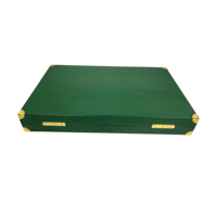 Jeu de backgammon de tournoi vert de 23 pouces, grand format, en bois et métal personnalisé, avec pions et dés