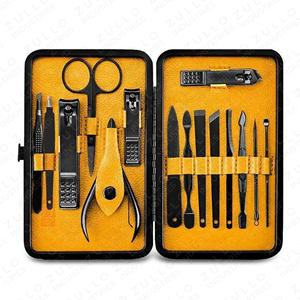 Custom Logo Stainless Steel Chiropody Manicure <b>Pedicure</b> <b>Set</b> Professional Grooming Kit with PU Leather Case - Product Image 6