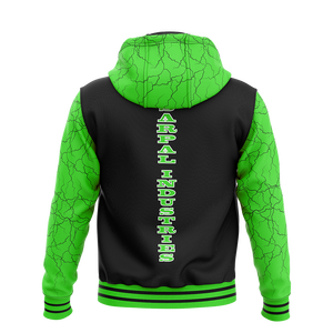 เสื้อฮู้ดผู้ชายสำหรับฤดูหนาว ผ้าฟลีซหนา 340gsm กันน้ำ เป็นมิตรกับสิ่งแวดล้อม แบบสวมหัว มีกระเป๋า ดีไซน์ทำเก่า - Product Image 4